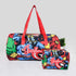 Personalised Cartoon Kids Large Duffle Bag & Box Pouch Combo Gift Set